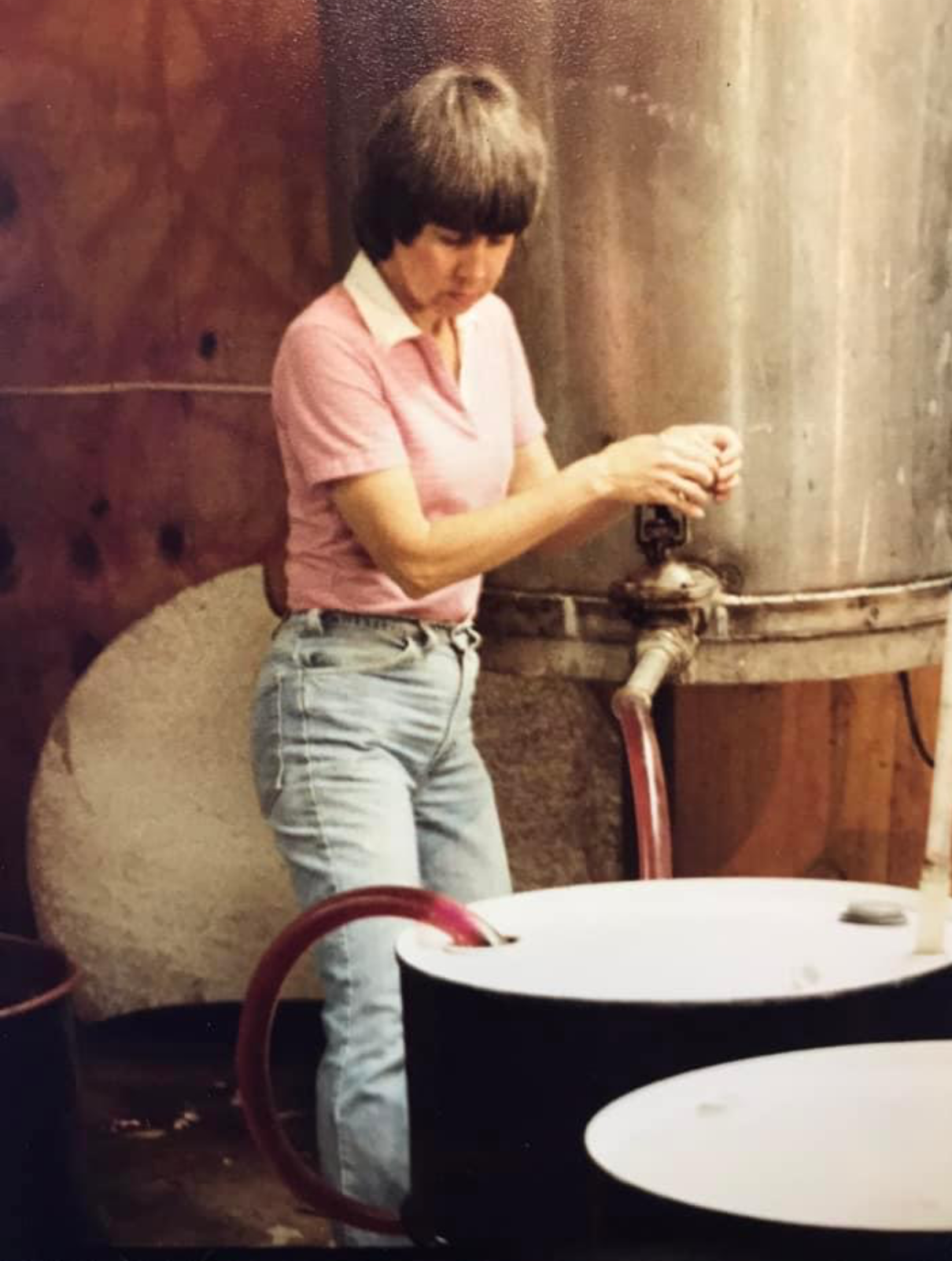 Employee of Janed Enterprises pumping industrial chemicals