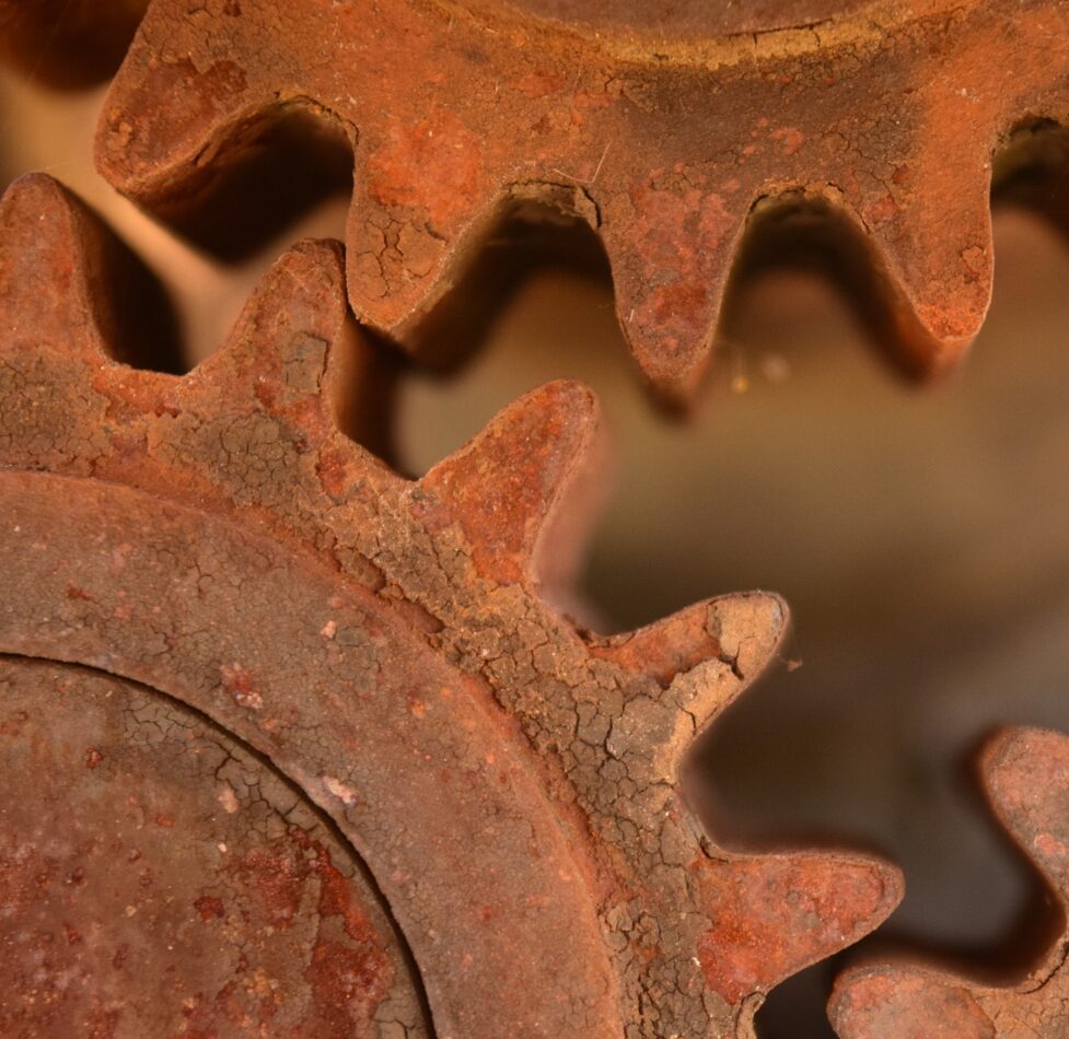 Rusted metal components