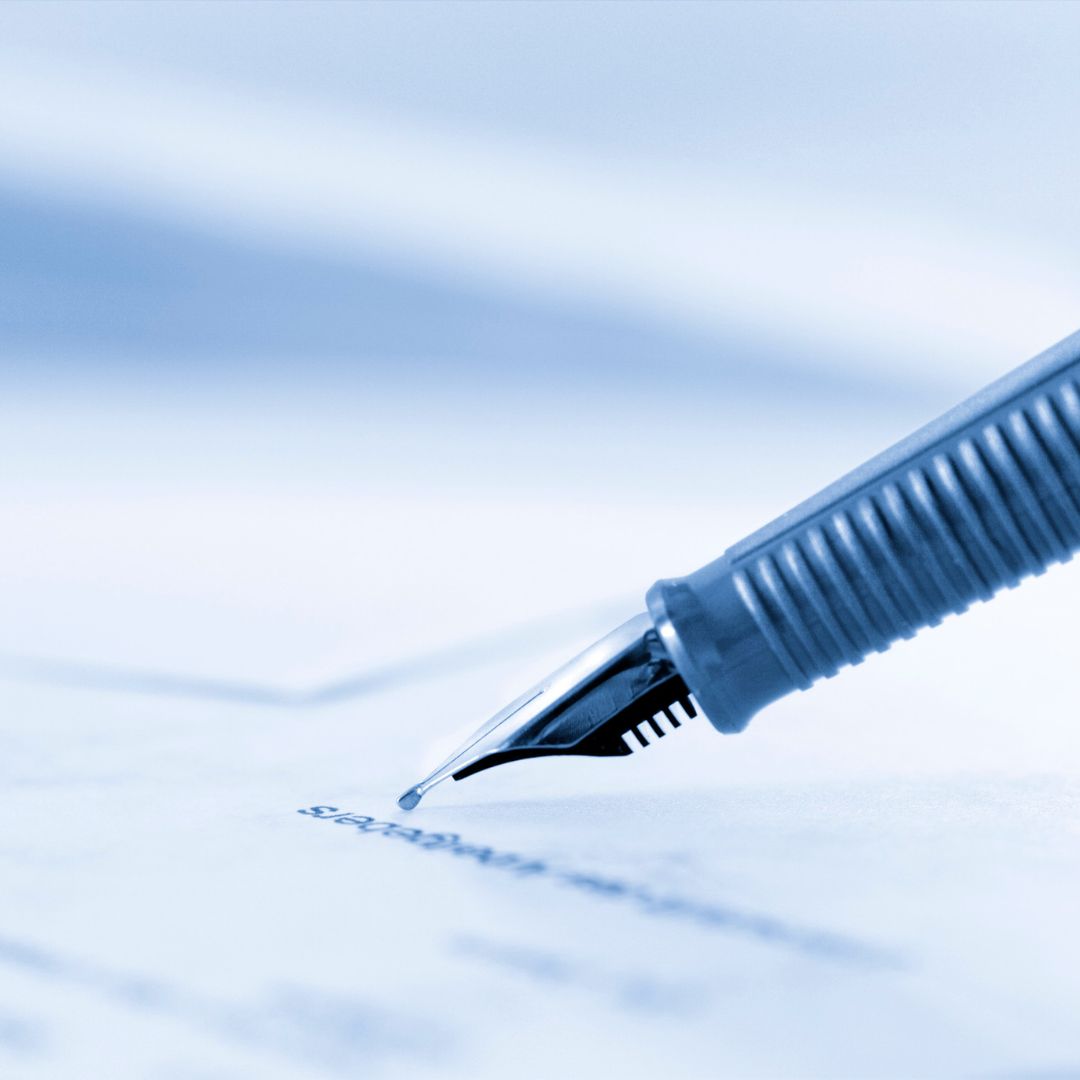 Pen writing on paper